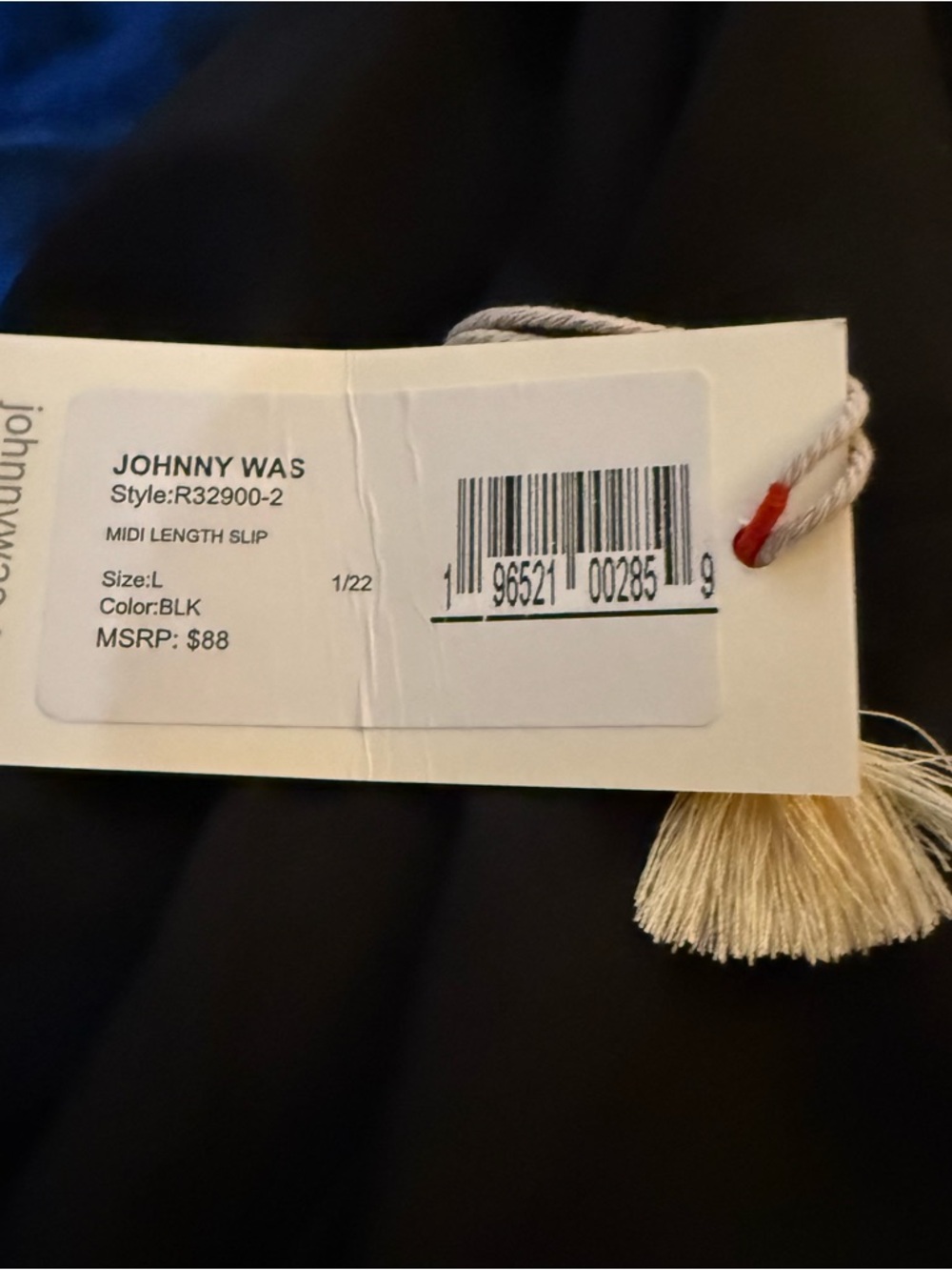 Johnny Was Midi Length Silk Slip in Black New with Tags @k_wohlschlegel - Picture 5 of 7